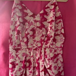 Floral Pink and White Dress